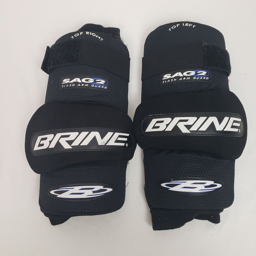 Brine SAG 2 Slash Arm Guards Lacrosse Motocross Skateboarding Black Adult Sz M